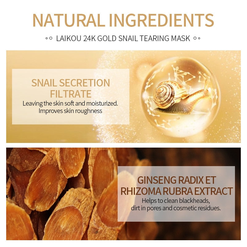 24K Gold Snail Collagen Peel Off Mask